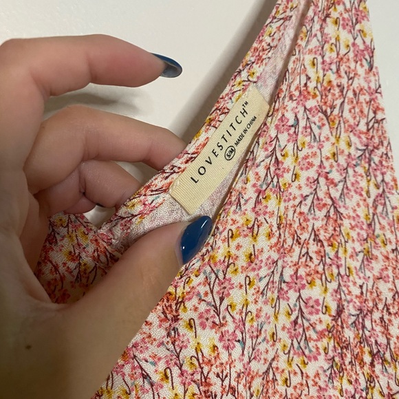 lovestitch Peach-Pink Floral Maxi Dress - Picture 3 of 4